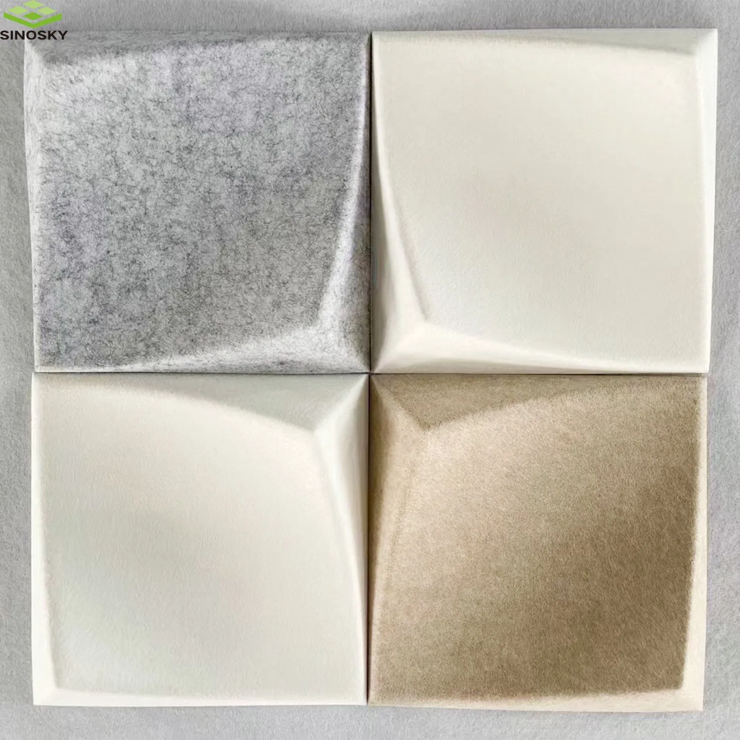 Square-Shaped Round Circular Triangle-Shaped 3D Pet Fiber Decorative Panel