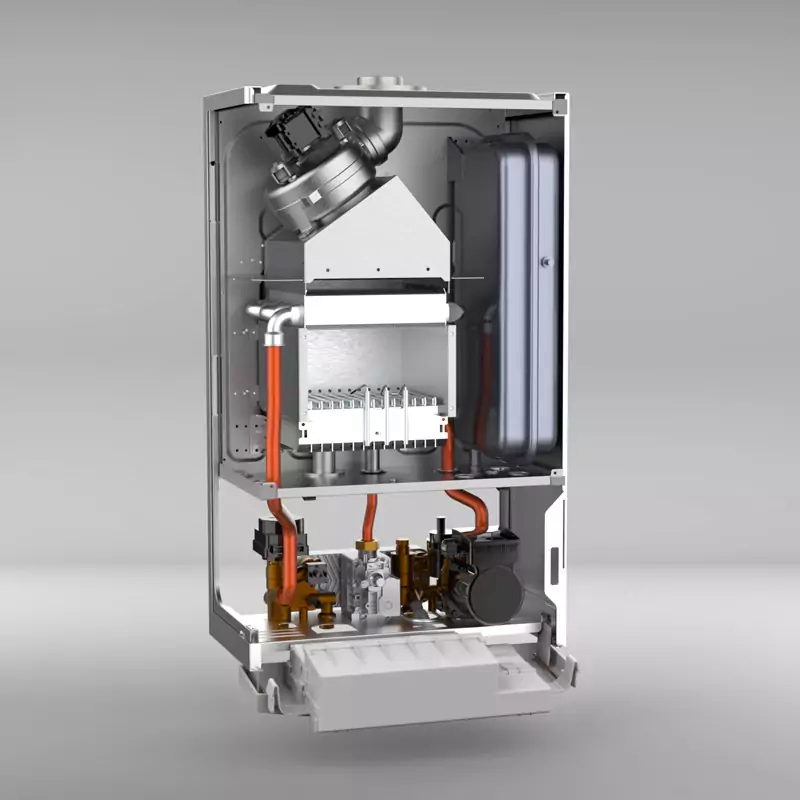 Compact Wall-Hung Gas Boiler for Underfloor Heating and Radiators - Hybrid Heating System Support