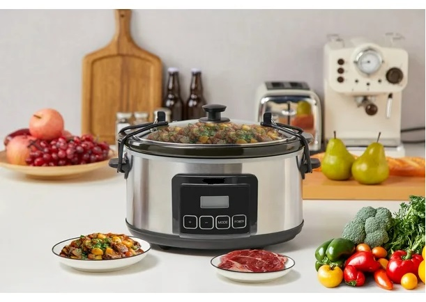 Large 8.5 Quart Oval Programmable Slow Cooker for Easy Meals