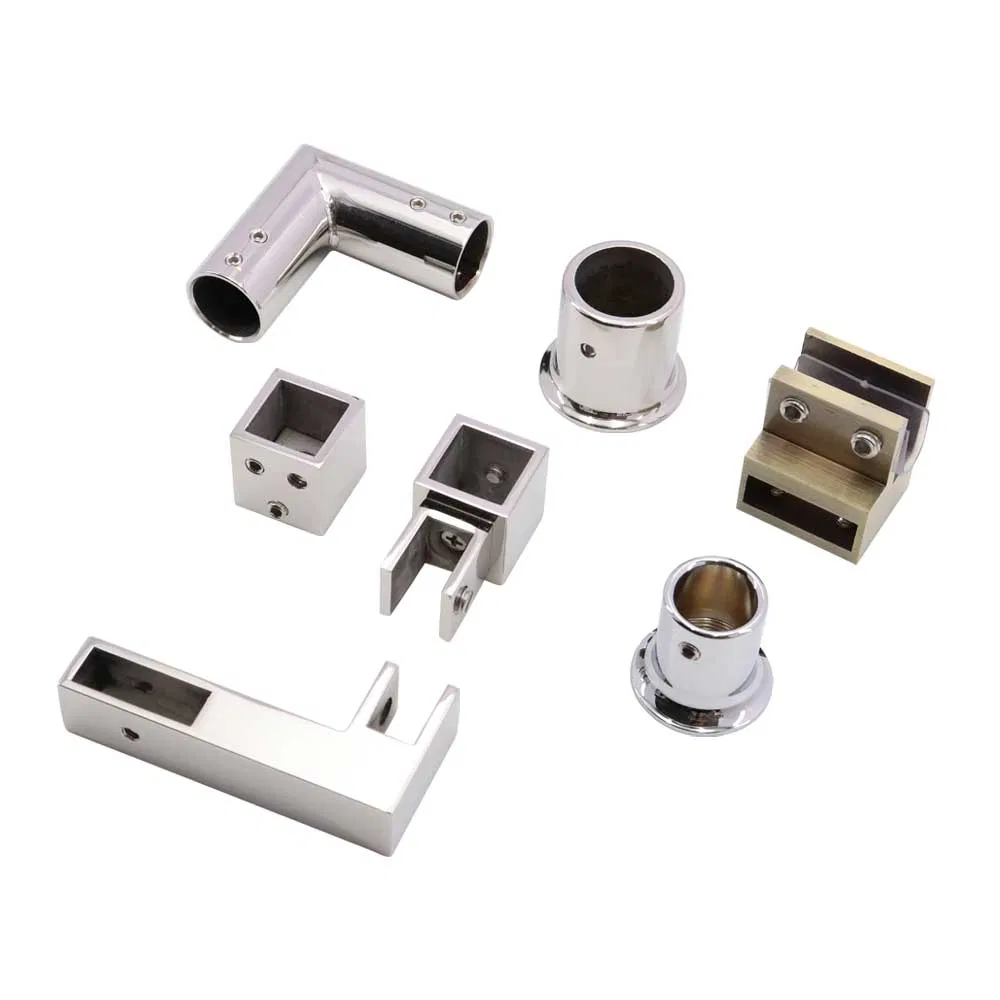 Stainless Steel F Shape Polished Glass to Glass Wall Corner Connector