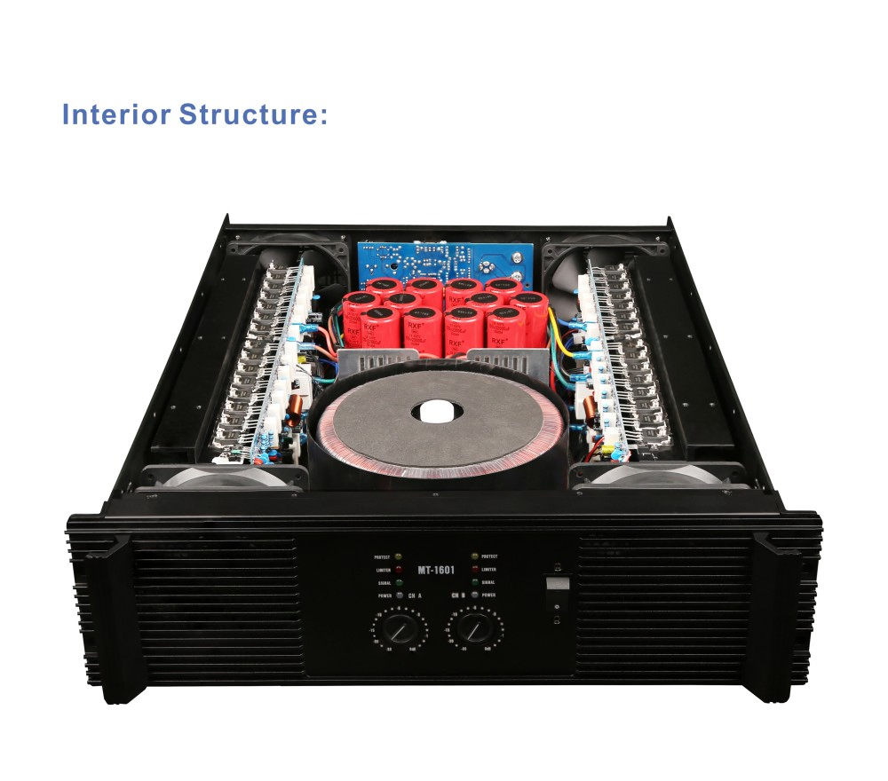 Mt1601 Class H Professional Power Amplifier for DJ Equipment Power Amplifier