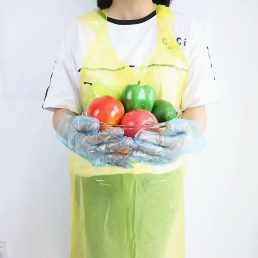 Disposable Medical PE Apron Waterproof Non-Sterile for Hospital Use