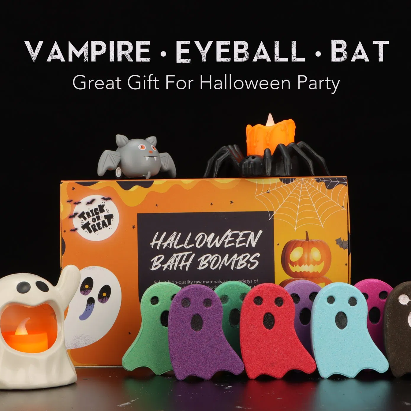 Low MOQ High Quality Customize Bubble Bath Halloween Festival Supprise Bath Bomb Gift Set