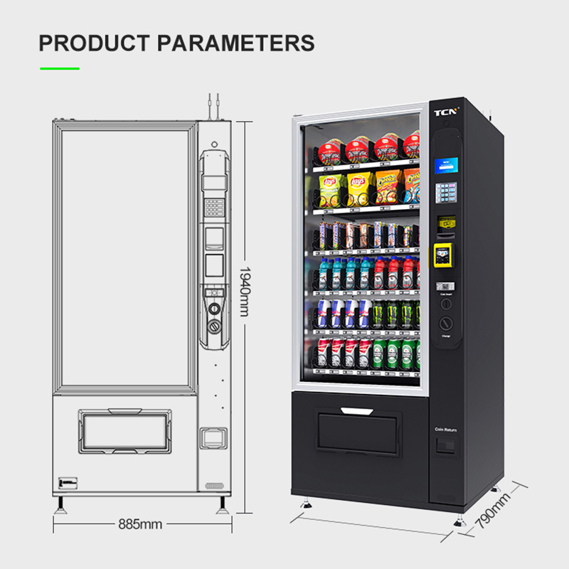 Tcn New Automaten Vending Machine Combo Snack and Drink Vendor Machine Cheap