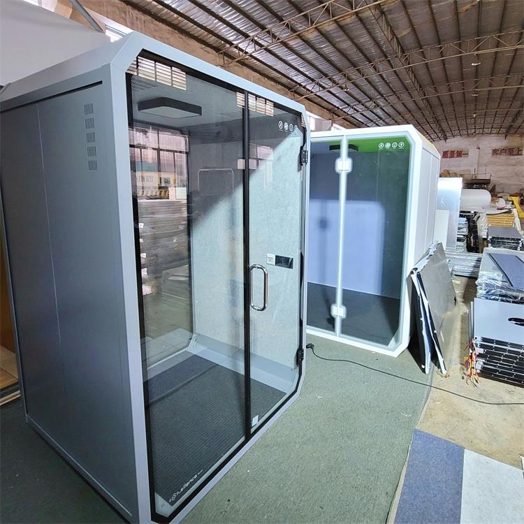 Outdoor Waterproof Acoustic Soundproof Booth L Size Acoustic Office Private Meeting Glass Booth Office Pod Backyard Office Pod