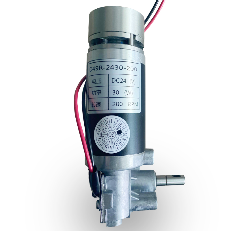 Factory Supply 49mm Small Brake Geared Motor DC 24V 300W Belt Conveyor Motor