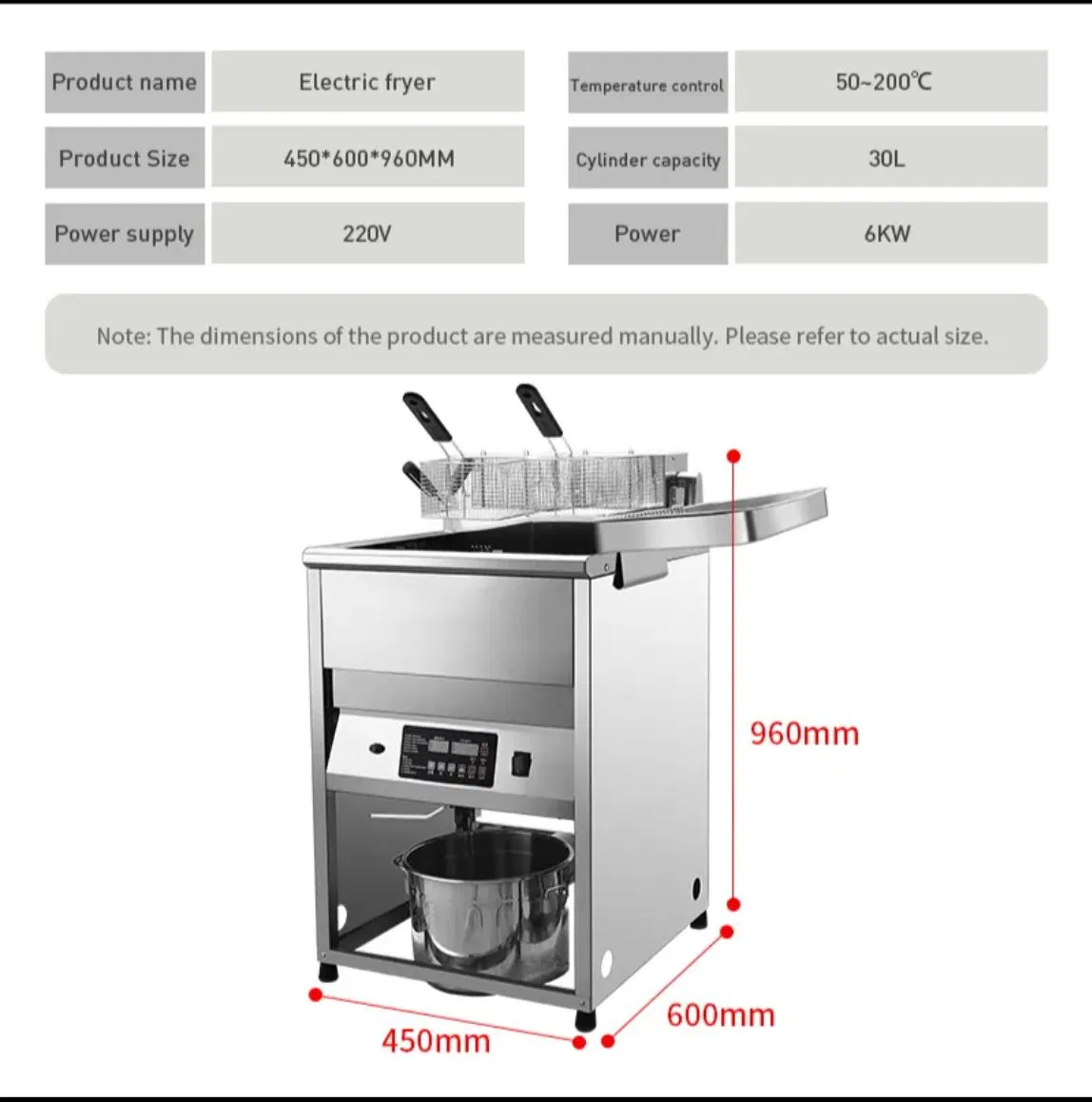 Industrial-Grade Electric Deep Fryer for Chips and Fries Production