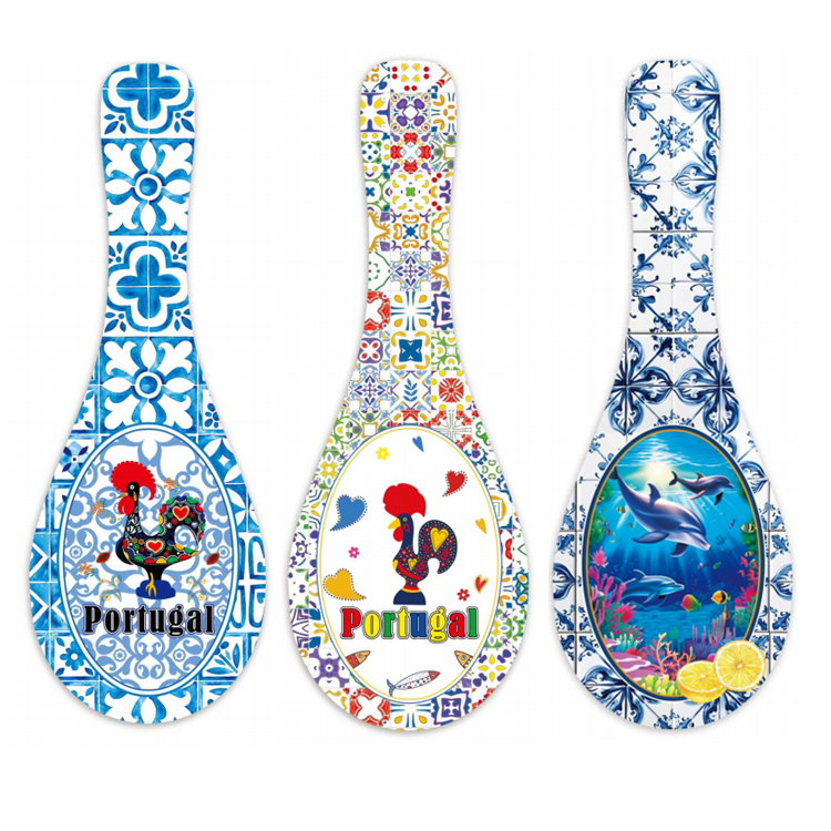Custom Logo Personalized Ceramic Spoon Rest Spoon Holder Ceramic France Paris Souvenir Spoon