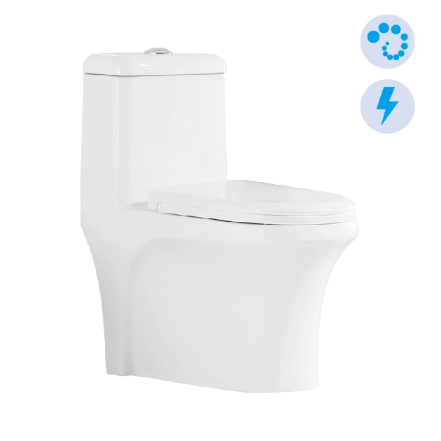 Modern White Siphon Flushing Bathroom Sanitary Ware Ceramic One Piece Wc Toilet Ceramic Toilet Bathroom Toilet