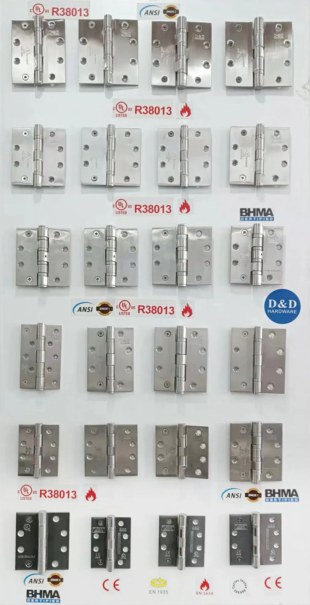 Stainless Steel Handed and Open Under Gravity Falling Hinge for Wooden Doors