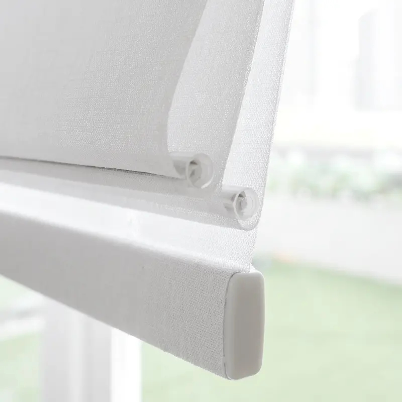 Roman Shade Cord Lock Sunscreen Roller Blind Fabrics Lace Roman Shades
