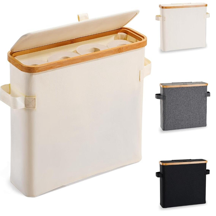Toilet Paper Storage Box Bathroom Tissue Storage Bin with Handle