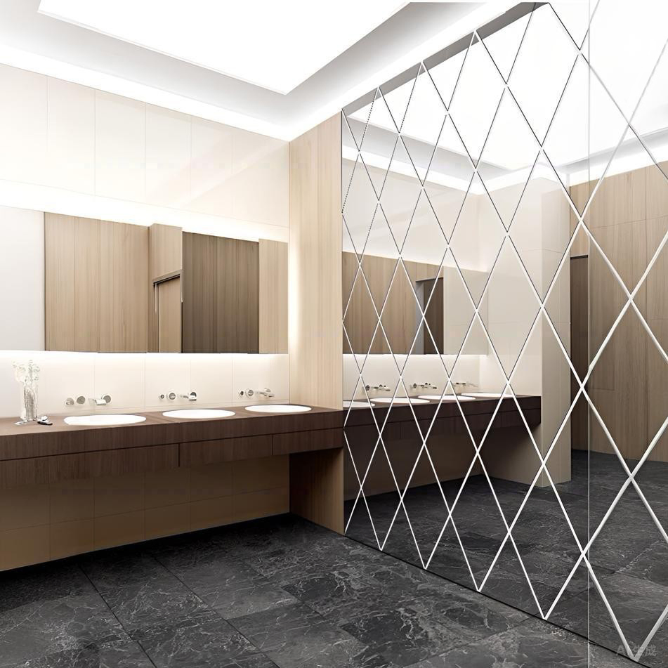 2025 Latest Design Lightweight Easy-Install 3D Wall Decorative Mirror Modern Style Interior Decoration Mirror Wall Decoration Watterproof