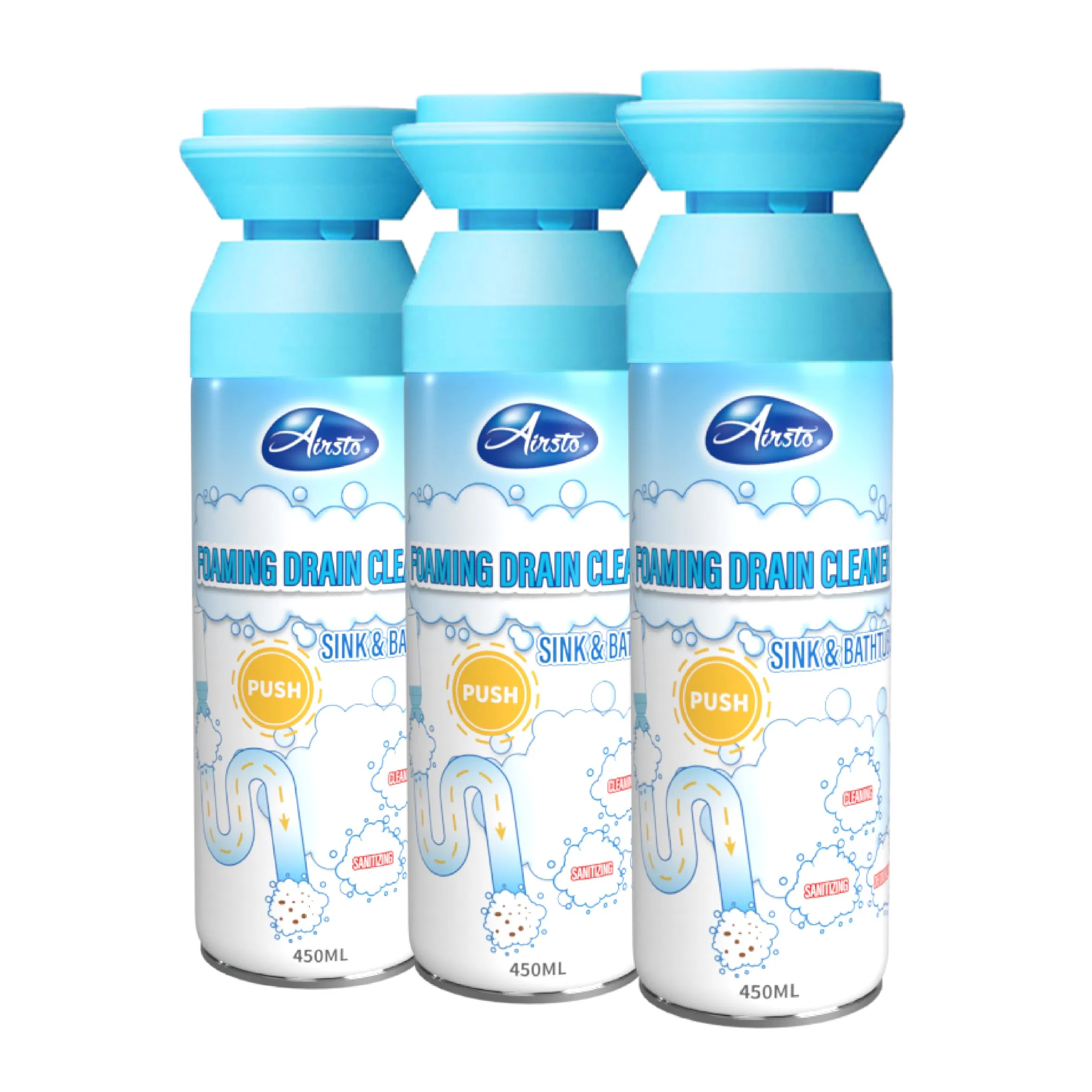 Professional Foaming Drain Cleaner 2 Pack Heavy Duty Clog Remover Ideal for Kitchen/Bathroom