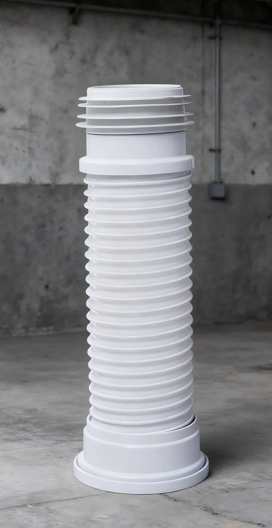 3-Size Adjustable 4'' PP Spring Pan Connector - Lightweight & Durable Plumbing Fitting for Waste