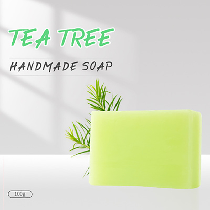 Tiktok Top Seller Natural Tea Tree Handmade Skin Care Soap Bar Wholesale Leaves Skin Smooth and Whitening Tea Tree Soap
