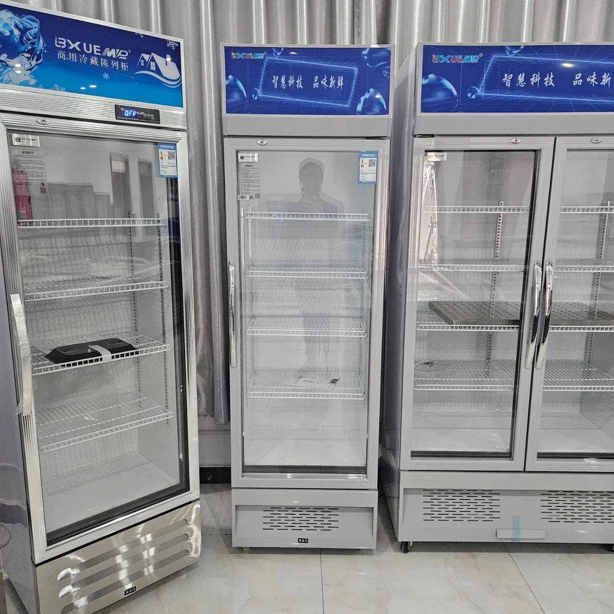 Commercial Glass Beverage Refrigerator Supermarket Grocery Store Energy Drink Display Refrigerator