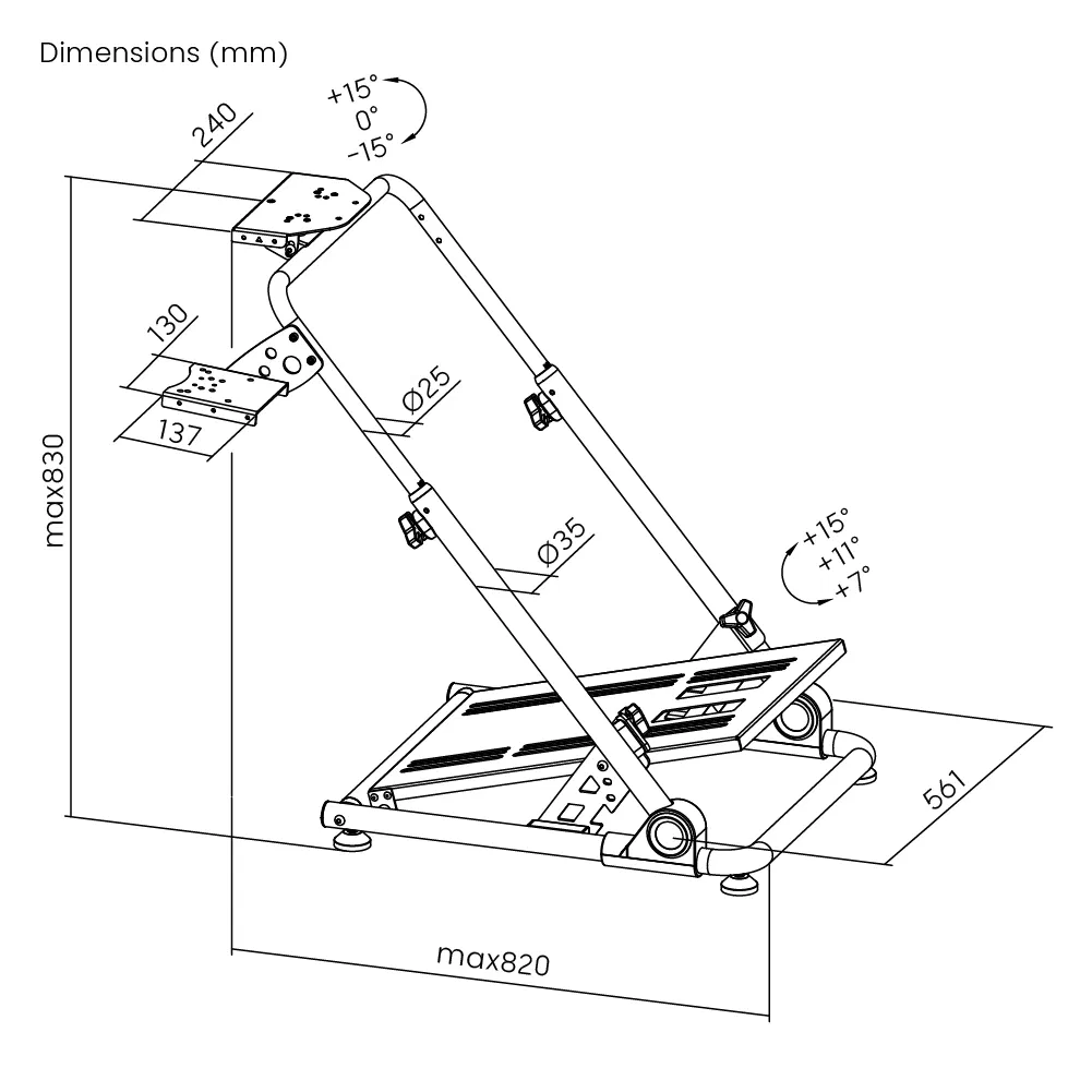 Gaming Racing Simulator Game Sim Steering Wheel Stand for Logitech G25 G27 G29 G920