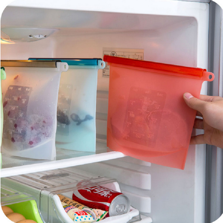 Reusable Silicone Food Storage Bags, Leak Proof Dishwasher Safe Reusable Freezer Bags for Food Storage Containers