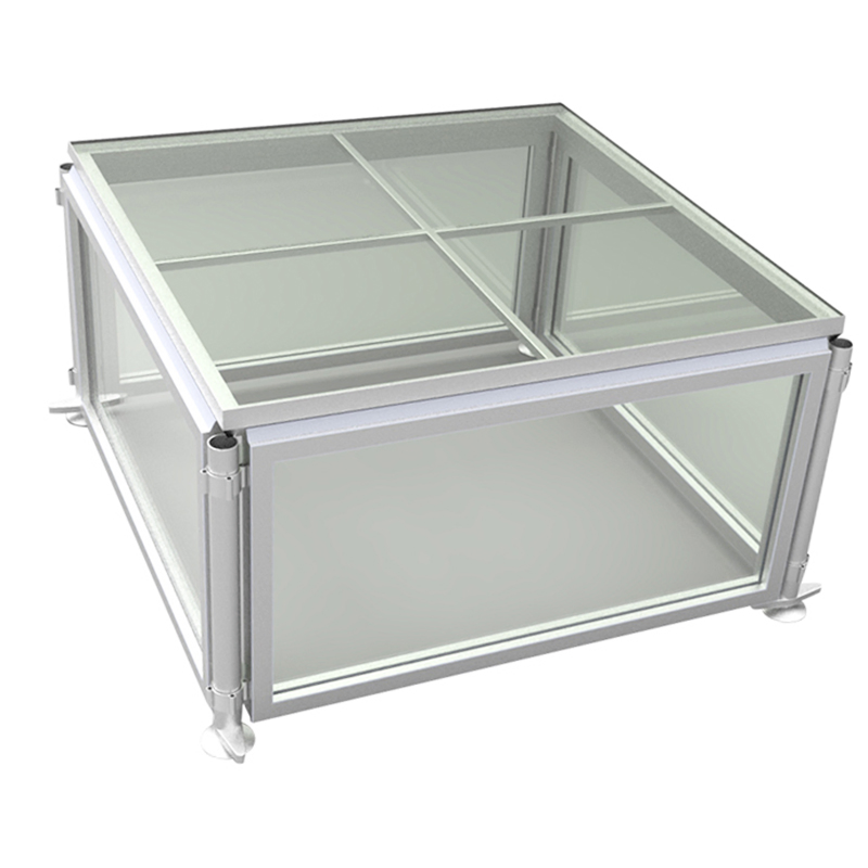 Aluminum Banquet Mobile Stage with Glass Surface