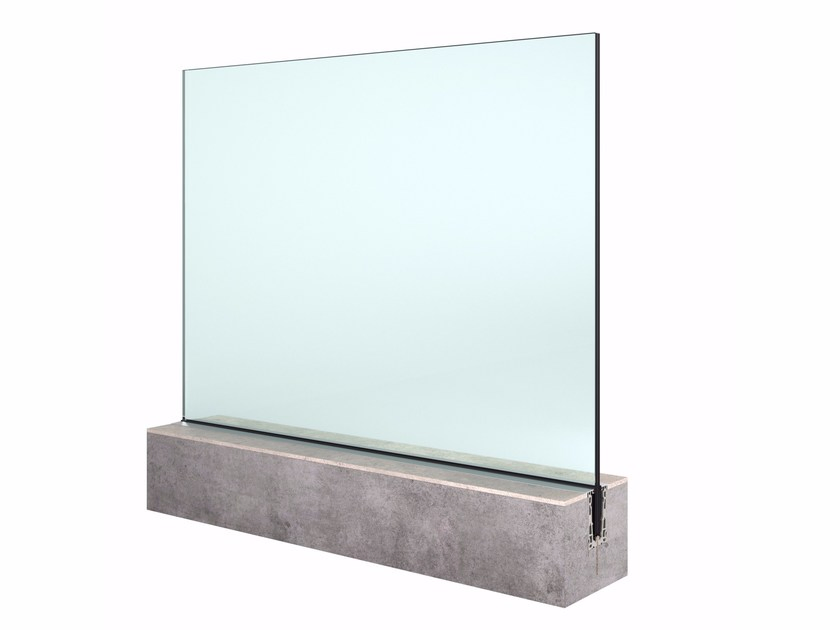 Outdoor Balcony Aluminum U Channel Embeded Floor Glass Railing