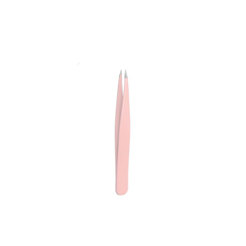 Pink Precision Tweezers Set with Stylish Mirror Case