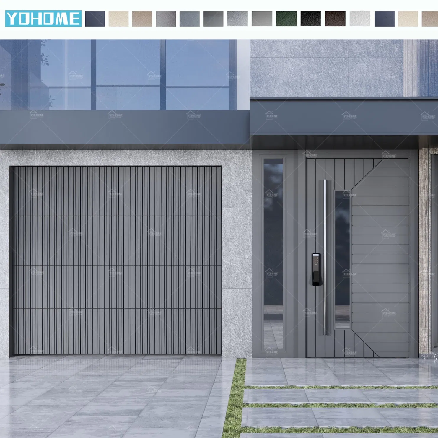 Foshan Yohome Villa House Insulation Durable Sectional Electrical Remote Garage Door
