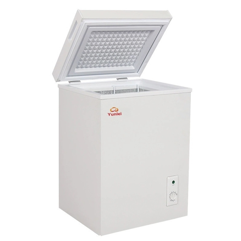 Yunlei Low Price High-Performance 101L Mini Fridge Small Size Commercial Refrigerator Chest Freezer Horizontal Deep Freezer with Foaming Door