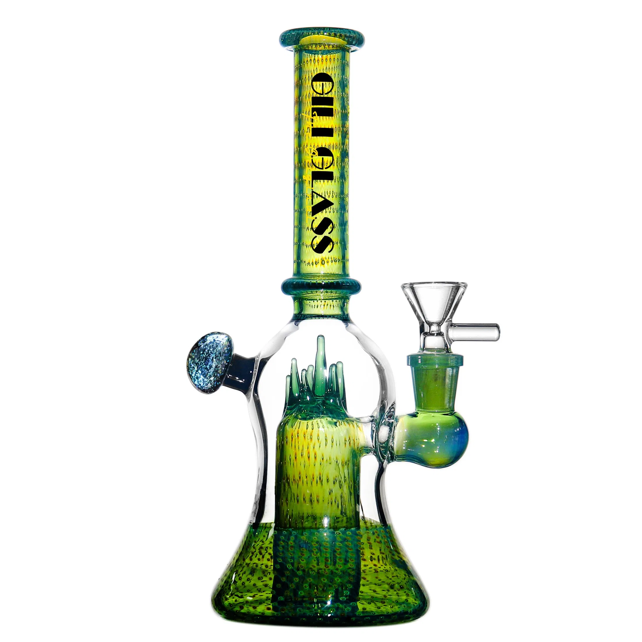 Gili-01124 Giliglass 9 Inches Sweet Puff Glass Pipe Glass Art DAB Rig Design Smoking Pipe