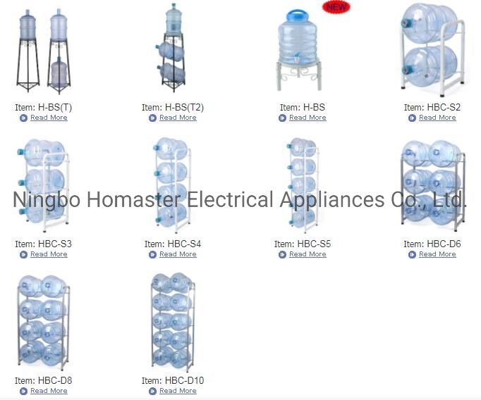 Promotion in Aug. Plastic Three Layers Water Bottle Rack Cradle with Shelf for Gallon Water Bottle (HBR-3S)