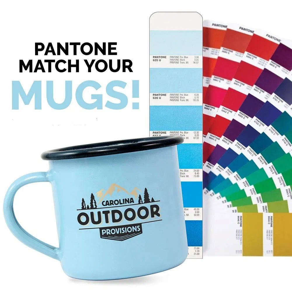 Food Grade Coloured Enamel Mugs Metal Enamel Coffee Tea Cups for Outdoor Camping Hiking Backpacking