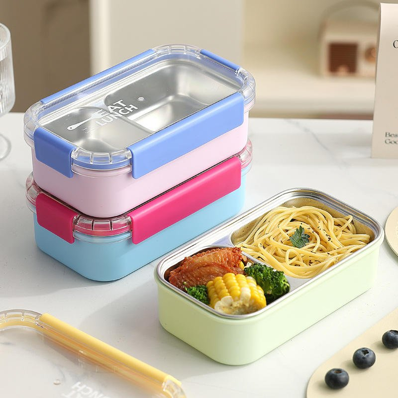 Premium 304 Stainless Steel Microwave-Safe Lunch Box for Easy Meals