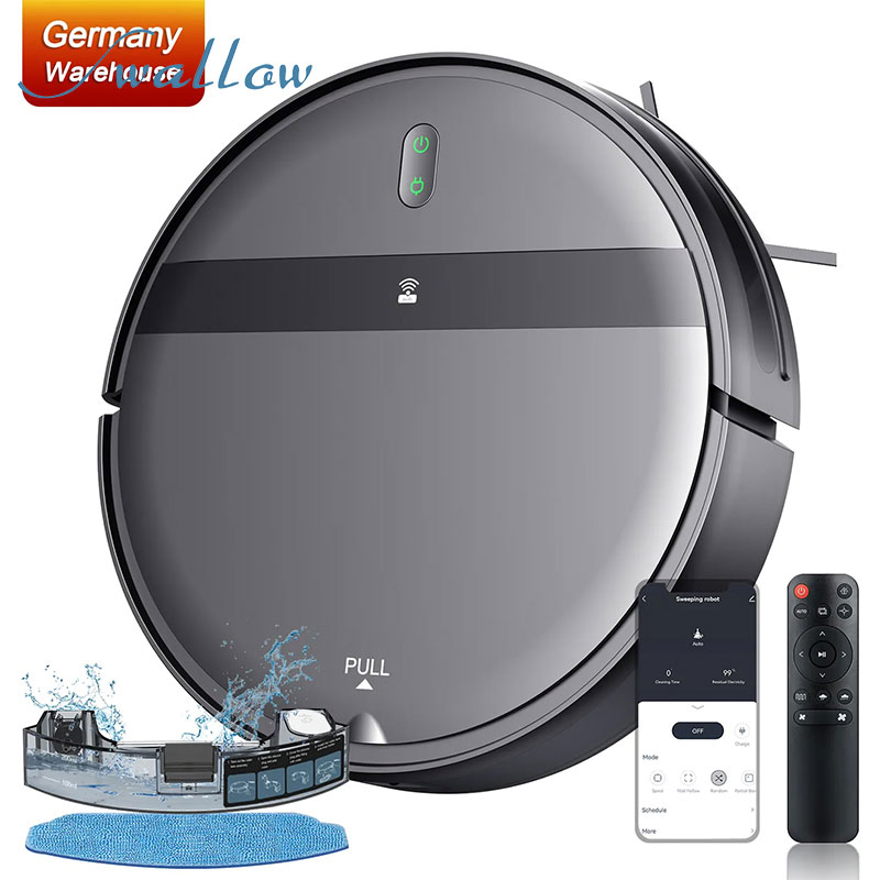 German Warehouse Fast Delivery Online Hot Sale Robot Intelligent Vacuum Cleaner Sweeping Robot with Mop