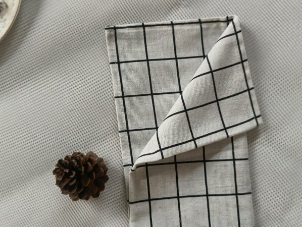 Hot Sale Reusable Custom Polyester Cotton Screen Printing Tea Towel Napkin