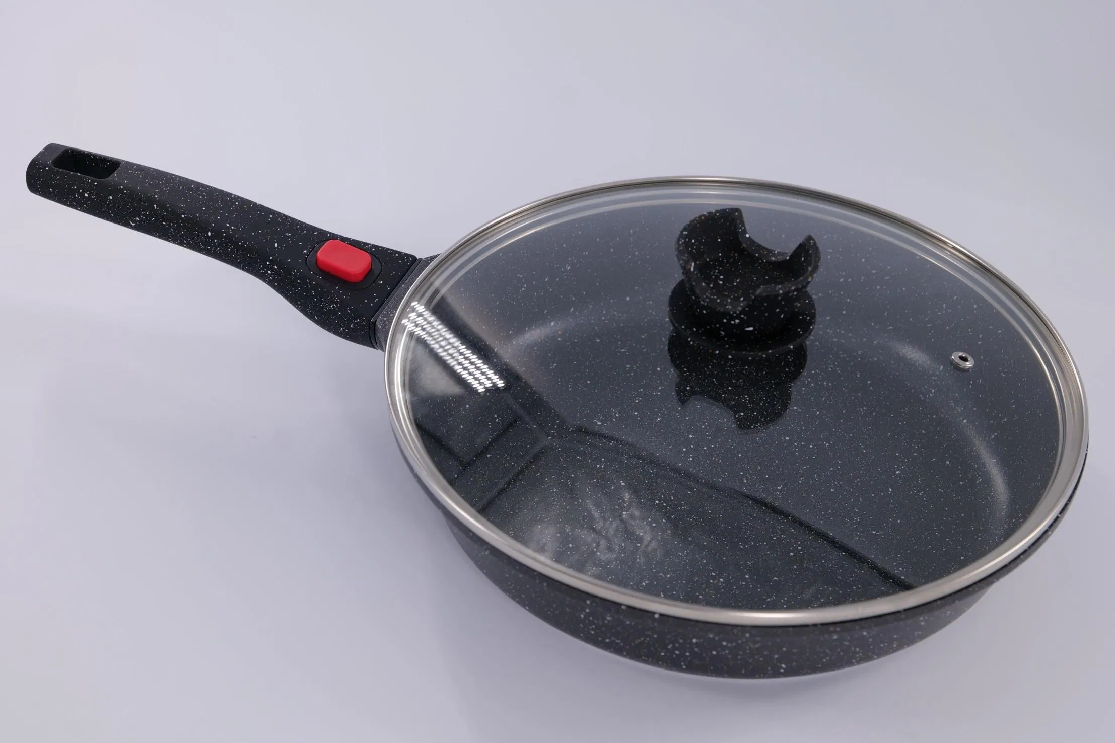 OEM Manufacturer Aluminum Alloy Kitchen Cookware Non-Stick Skillet Frying Pan with Lid