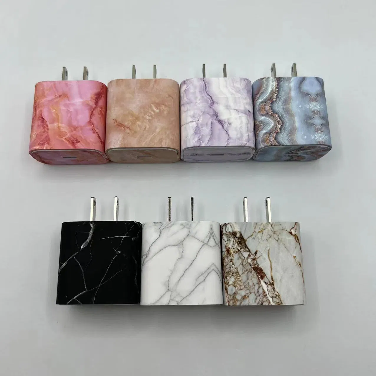 Быстрая зарядка 20W USB-C с мраморным принтом для iPhone