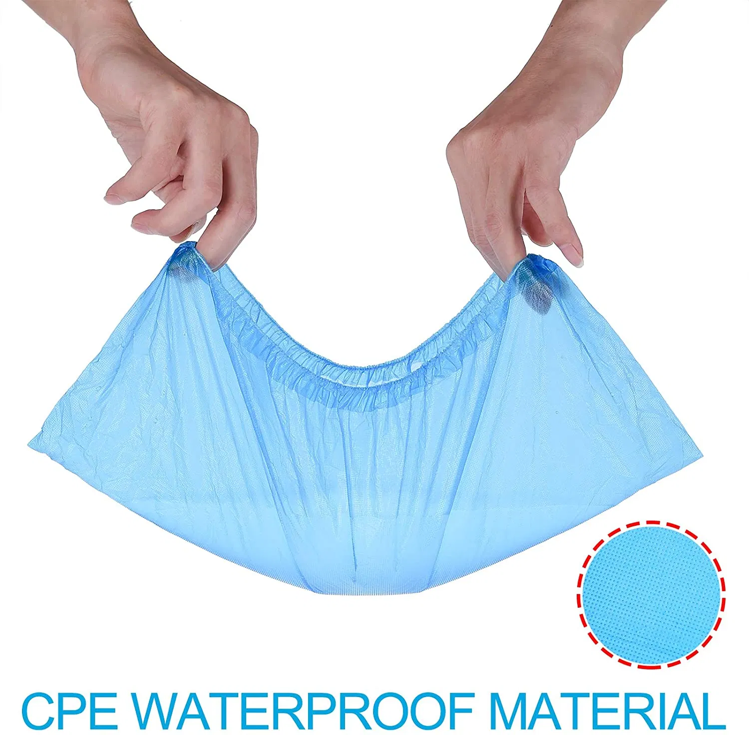 Dust Free Protective Disposable Plastic Shoe Cover with Anti-Skid