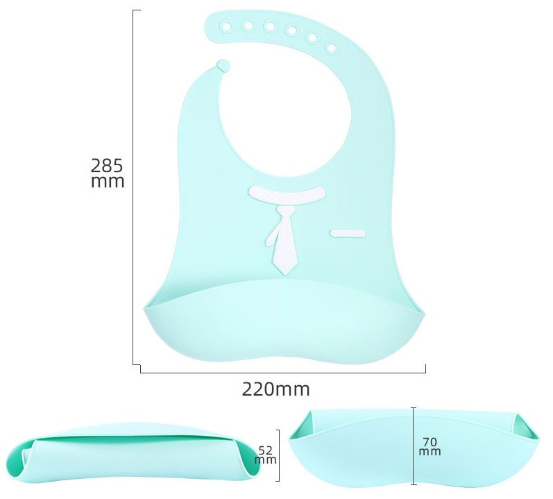 Food Grade Silicone Baby Bib Safe for Ingestion Complements Baby Tops for Small Tots