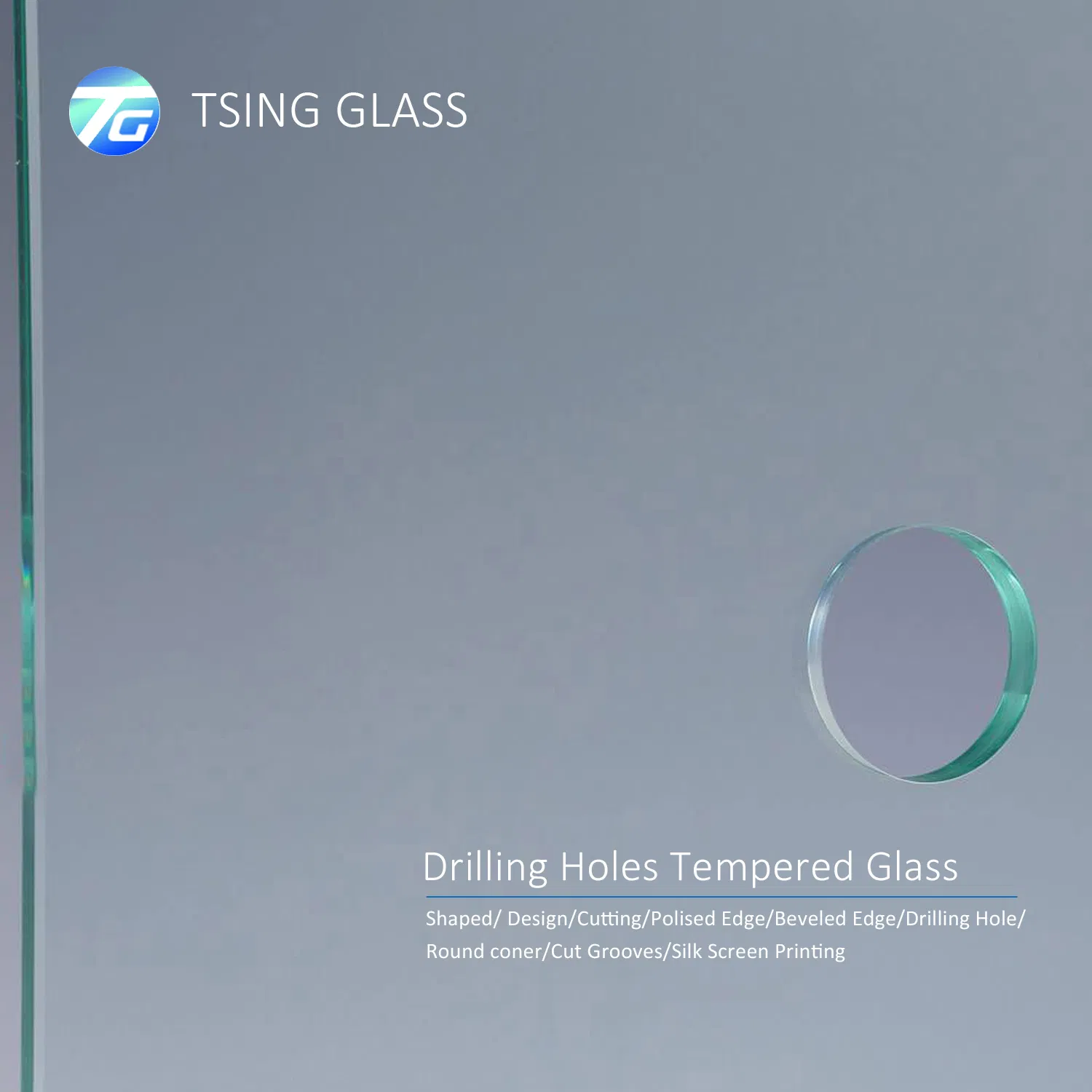 3-19mm Toughened Glass with Holes Edges Polsihed Cut Sizes