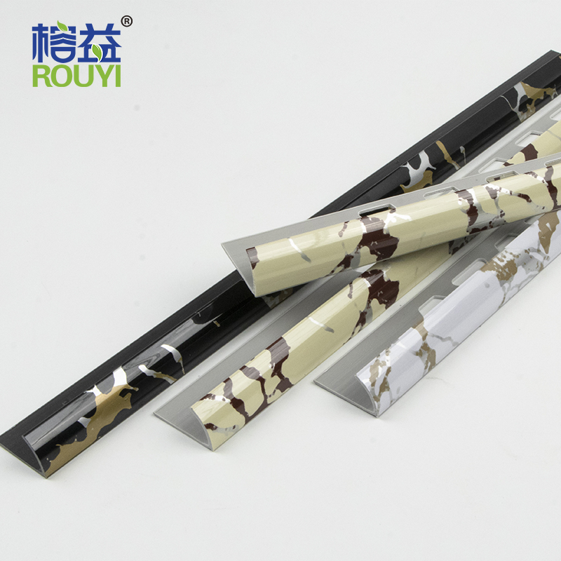 Decoration Marbled PVC Transition Strip Wall Tile Corner Protect Edge Tile Trim