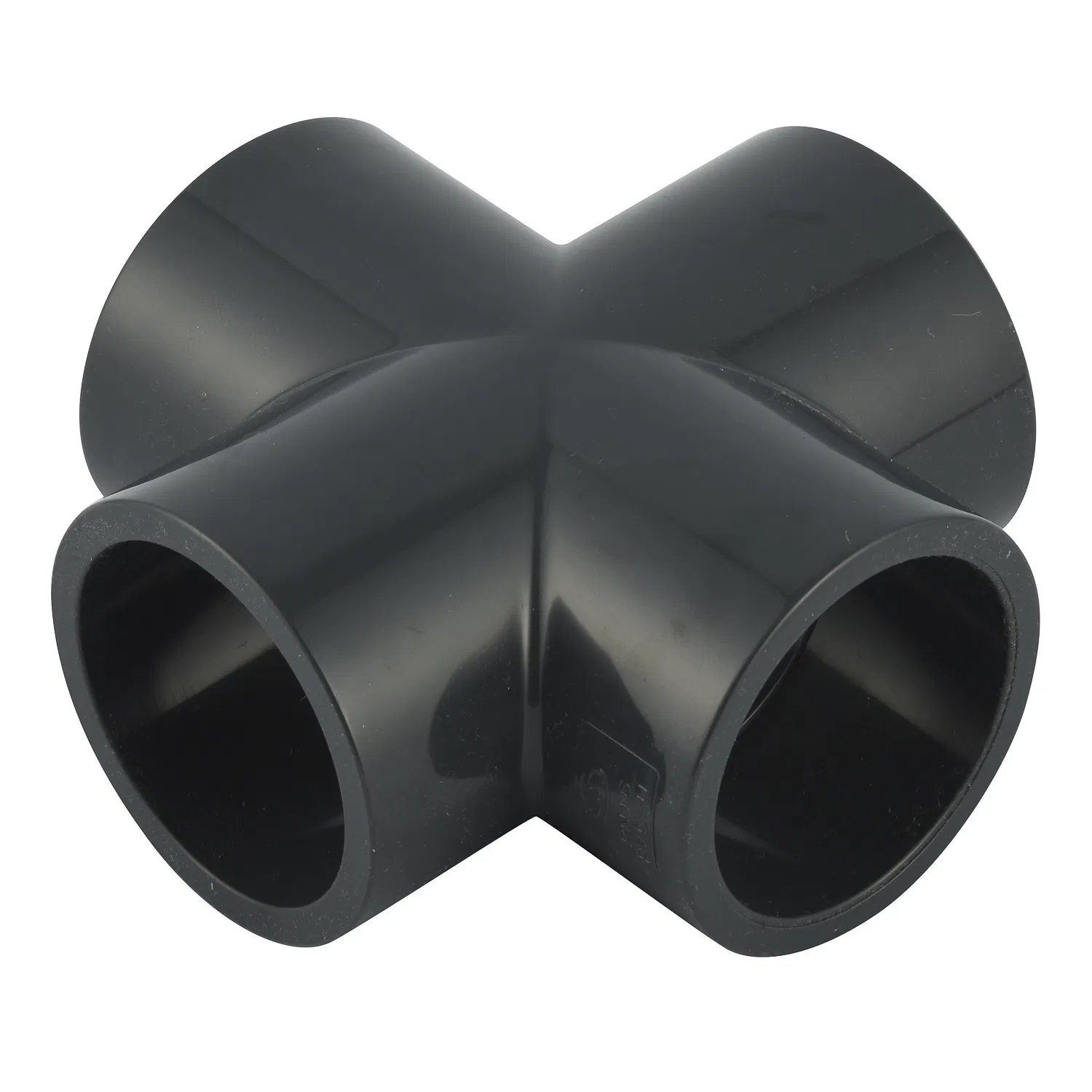 Irrigation DIN Pn16 Plastic PVC Pipe Fitting Gray Cross Tee