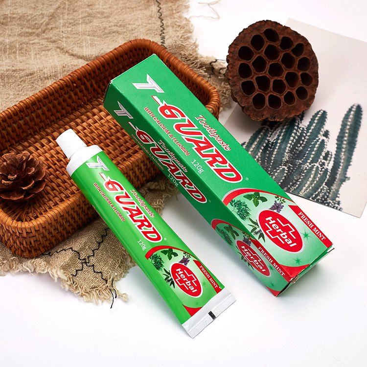 Free Sample Custom Brands Cheap 120g Fresh Breath Mint Herbal Fluoride Toothpaste