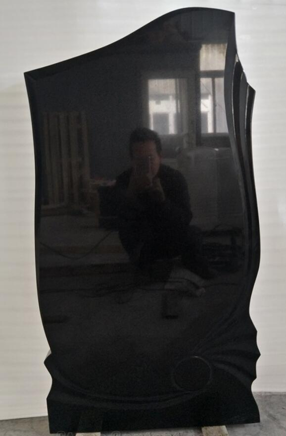 Natural Stone SF015 absolute Black Granite monument for Memorial/Dead/cemetery/graveyard