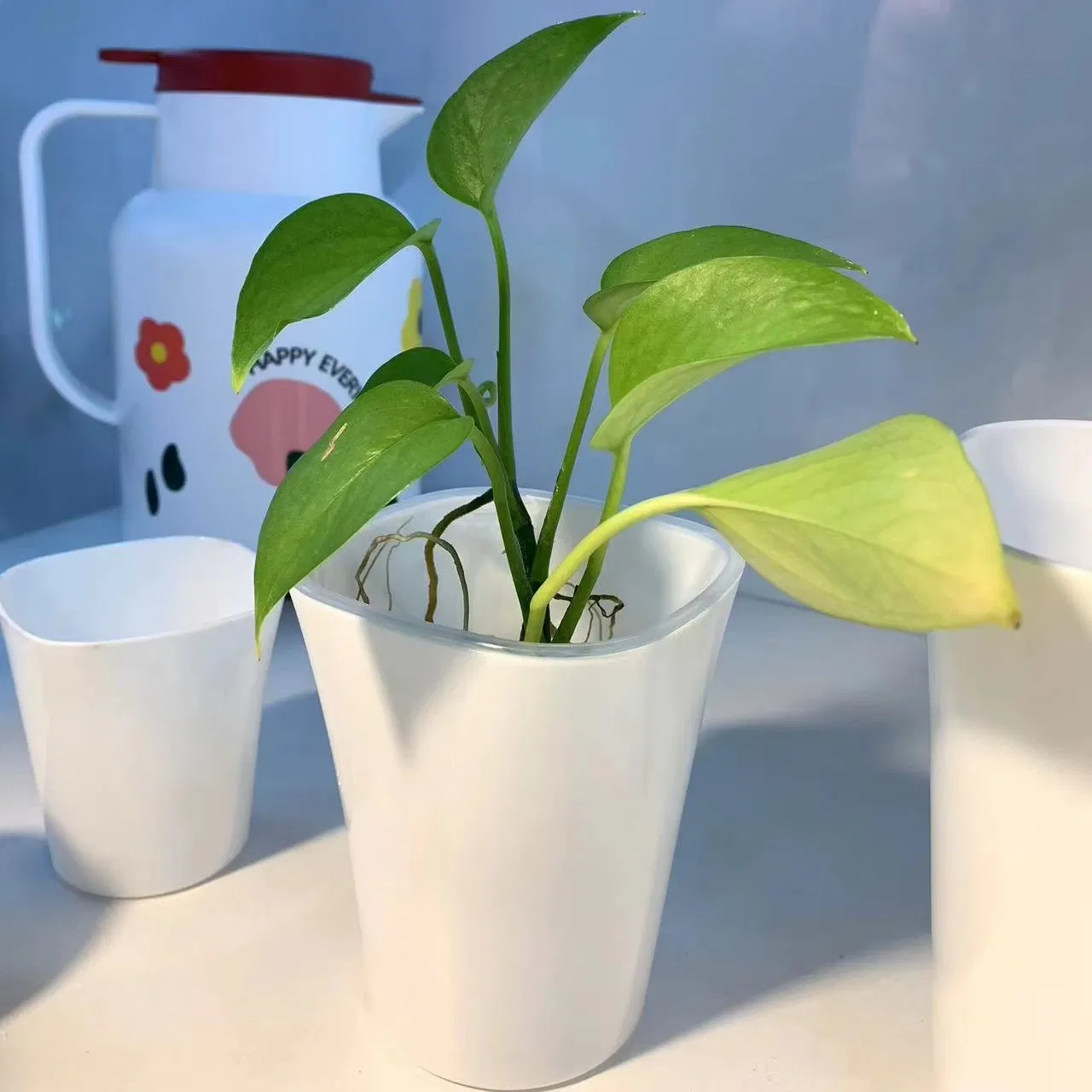 Кашпо с автополивом для дома, пластиковое