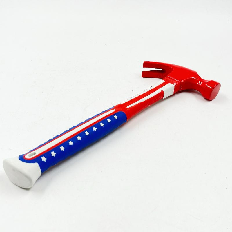 Hand Tool Steel Head Claw Hammer with Fiberglass Handle