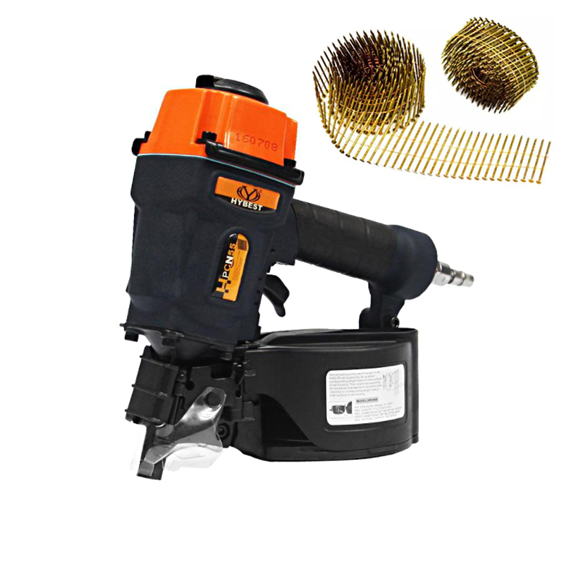 Пневматический гвоздезабиватель HYBEST CN70 для винтовых гвоздей