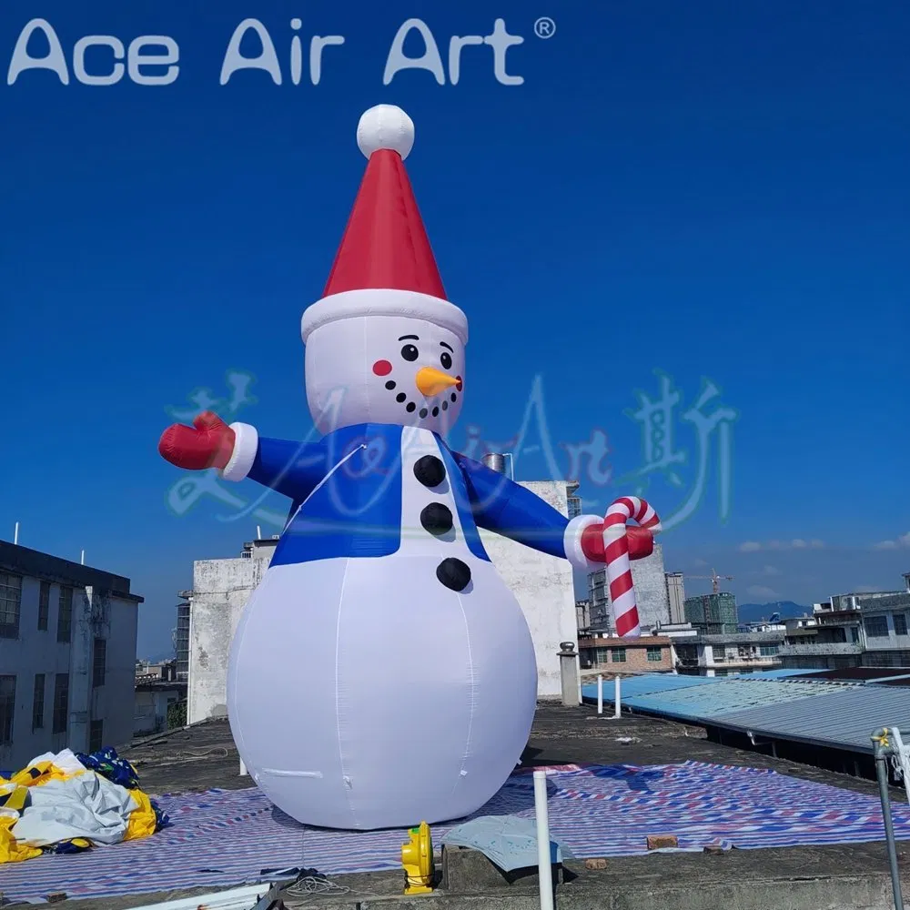 Outside 8mh Inflatable Christmas Snowman Giant Blow up Snowman Cartoon Outdoor Yard Christmas Decorations Ornament