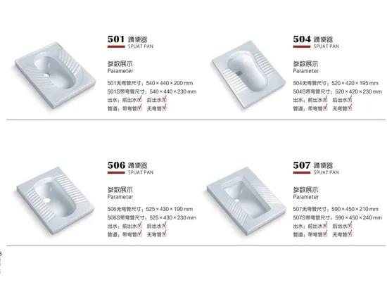 Chaozhou Ceramic Save Place Durable Standard Size Squatting Pan Toilet Bathroom Sanitary Ware Squatting Pan