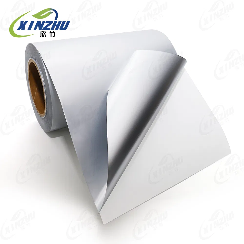 Jumbo Roll 50mic Matte Silver Pet Film Adhesive Material for Printing Label Sticker