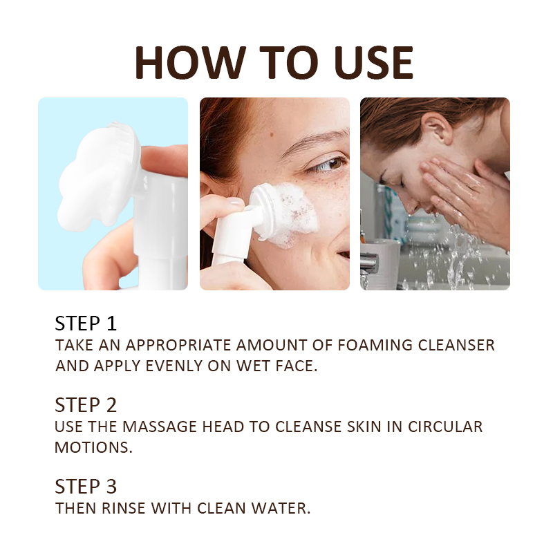 Orange Vitamin C Beauty Skin Care Facial Mousse Cleanser Deep Cleansing Gel Foaming Face Wash